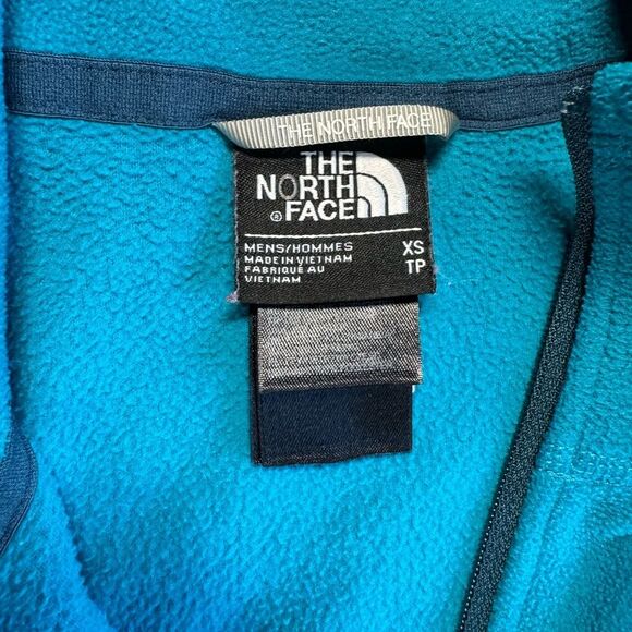 North Face Half Zip Long Sleeve Blue Fleece Pullover CLS1 Mens Size XS - Picture 5 of 8
